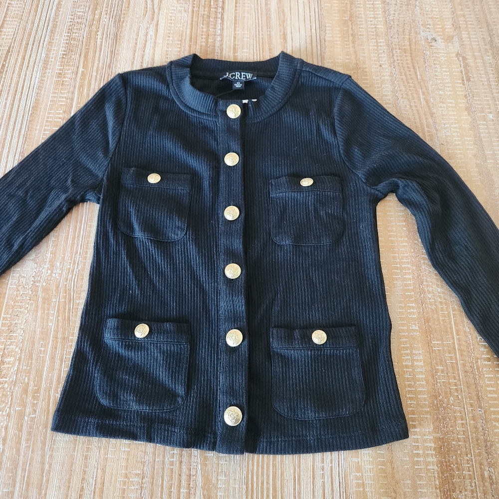 J.Crew patch pockets cardigan gold buttons XS
